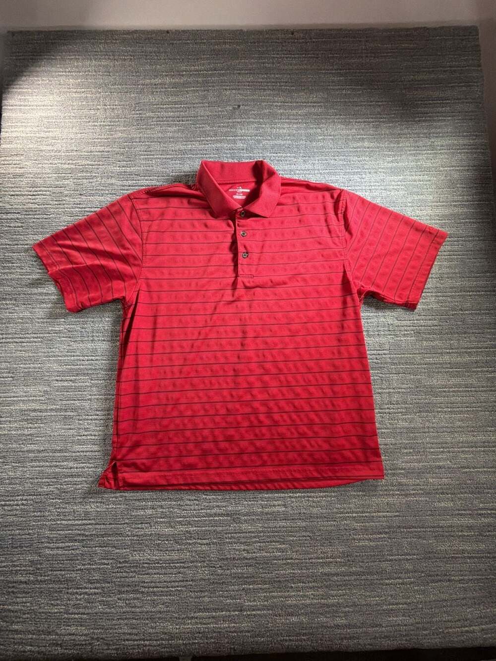 Grand Slam Golf Polo Shirt Red Black Striped Men's XL